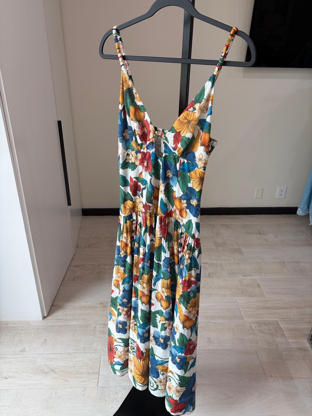 Farm Rio Off-White Tropi Embroidered Maxi Dress - Picture 6 of 9